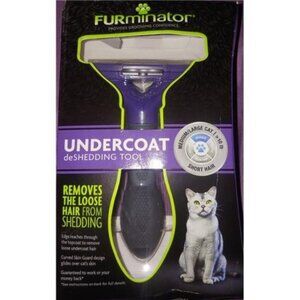 FURminator Undercoat DeShedding Tool for Cats & Cats Grooming Brush